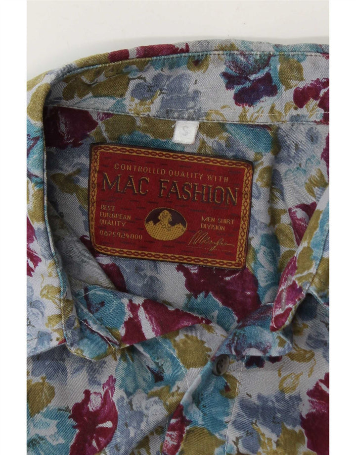 Camisa Mac Fashion Masculina Manga Curta Pequena Floral Multicolorida
