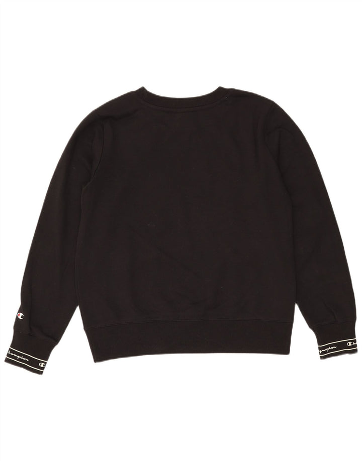 Champion moletom gráfico masculino jumper grande algodão preto
