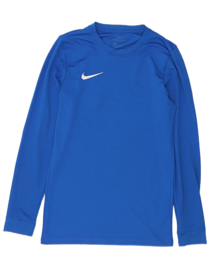 Nike Mens Dri Fit Top Manga Longa Pequeno Poliéster Azul