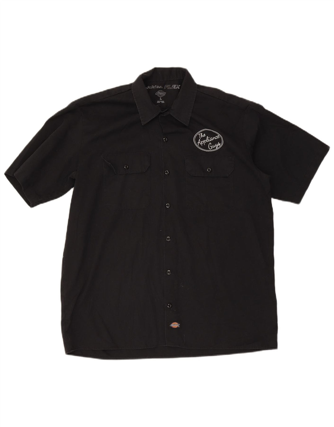 Camisa masculina Dickies de manga curta grande poliéster preto