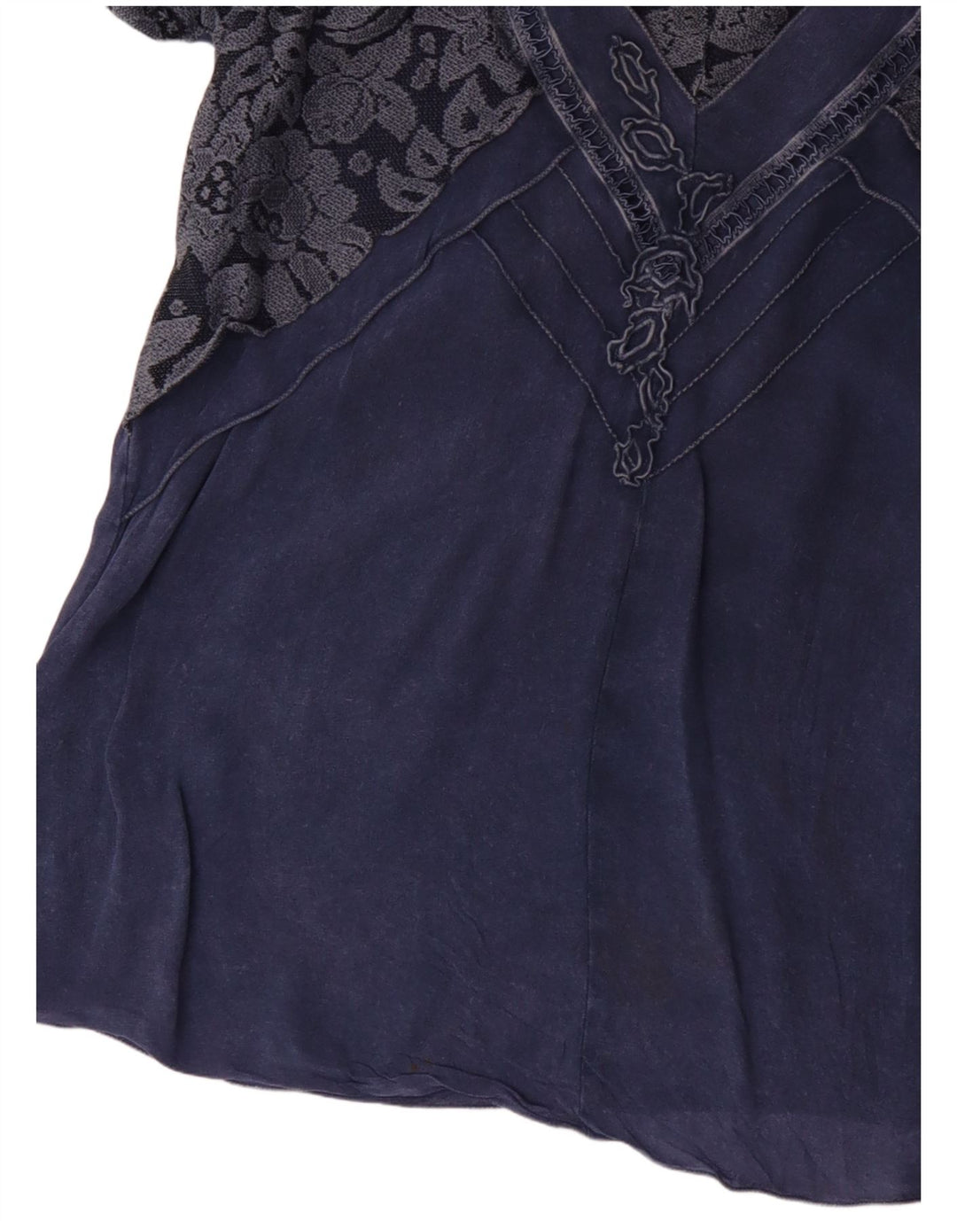 Blusa feminina JOSEPHINE UK 16 grande azul floral