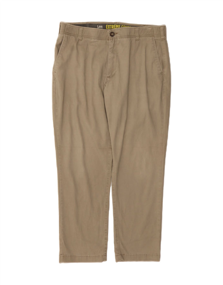 LEE Mens Relaxed Fit Chino Trousers W36 L30 Khaki Cotton Vintage Lee and Second-Hand Lee from Messina Hembry 