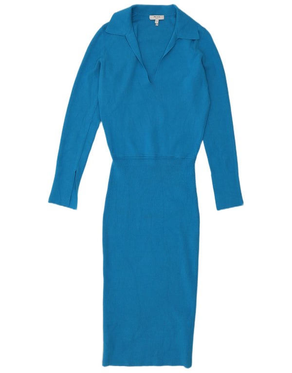 Vestido feminino Reiss Petite Bodycon Reino Unido 10 pequeno azul