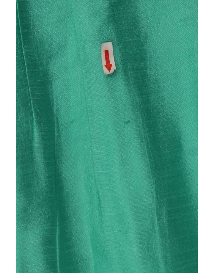 Vestido maxi feminino vintage UK 8 pequeno verde