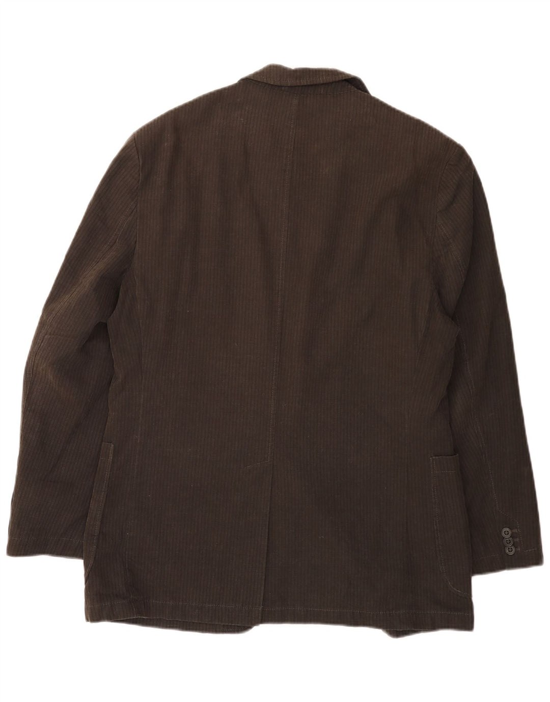 Jaqueta blazer masculina de 2 botões Marks & Spencer Reino Unido 38 risca de giz marrom médio