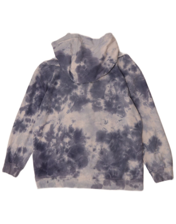 Suéter Gap Boys com capuz e zíper 11-12 anos azul tie-dye algodão