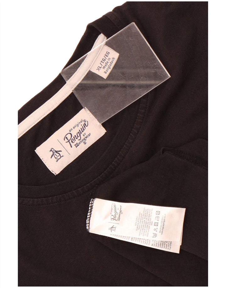 Camiseta masculina Penguin Top XL algodão preto