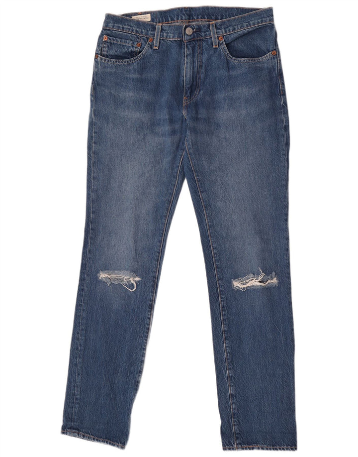 Calça jeans feminina Levi's 511 Distressed Slim W31 L32 azul algodão