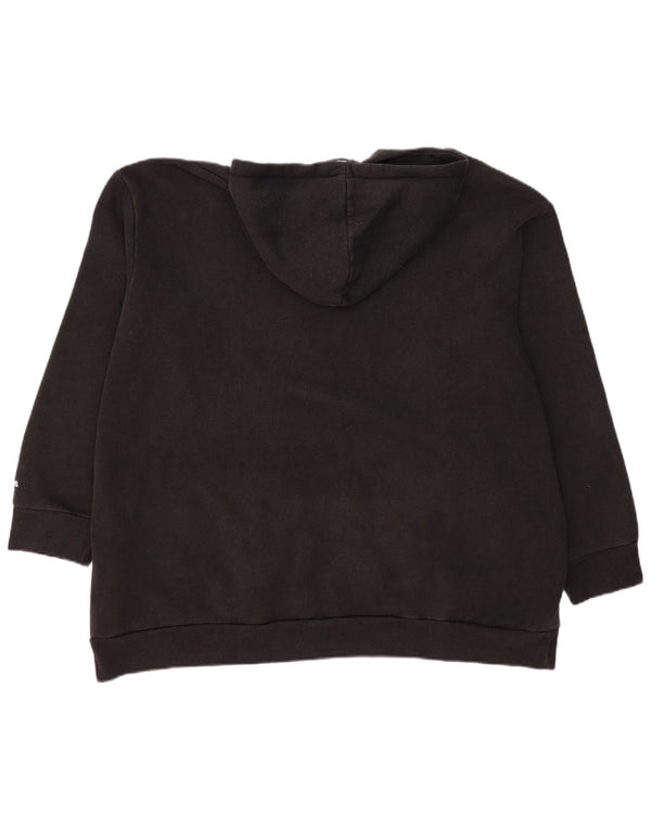 Adidas feminino gráfico oversized moletom com capuz Reino Unido 24/26 2XL algodão preto