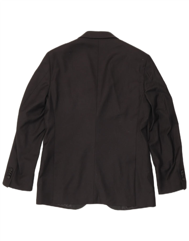 Jaqueta blazer masculina Gutteridge com 1 botão IT 48 lã preta média