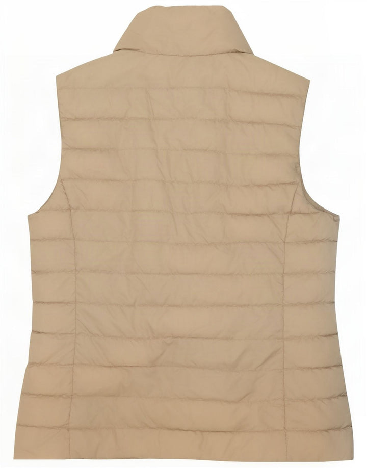Gant Colete acolchoado feminino UK 10 pequeno poliéster bege