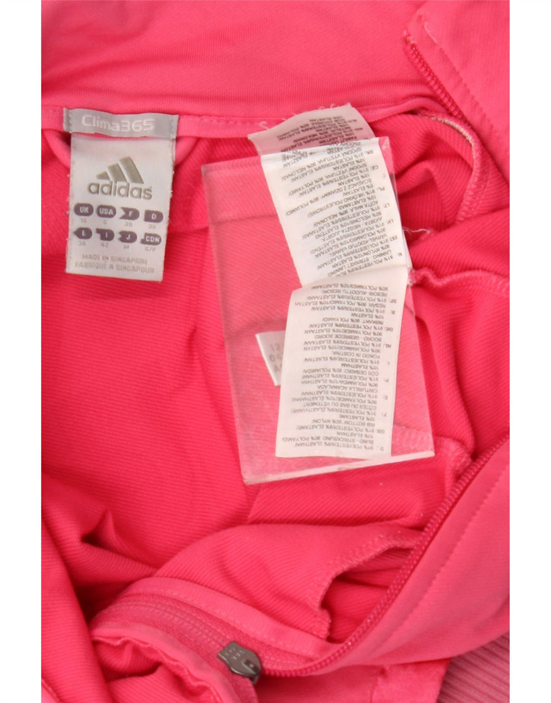 ADIDAS Womens Clima 365 Graphic Tracksuit Top Jacket UK 10 Small Pink