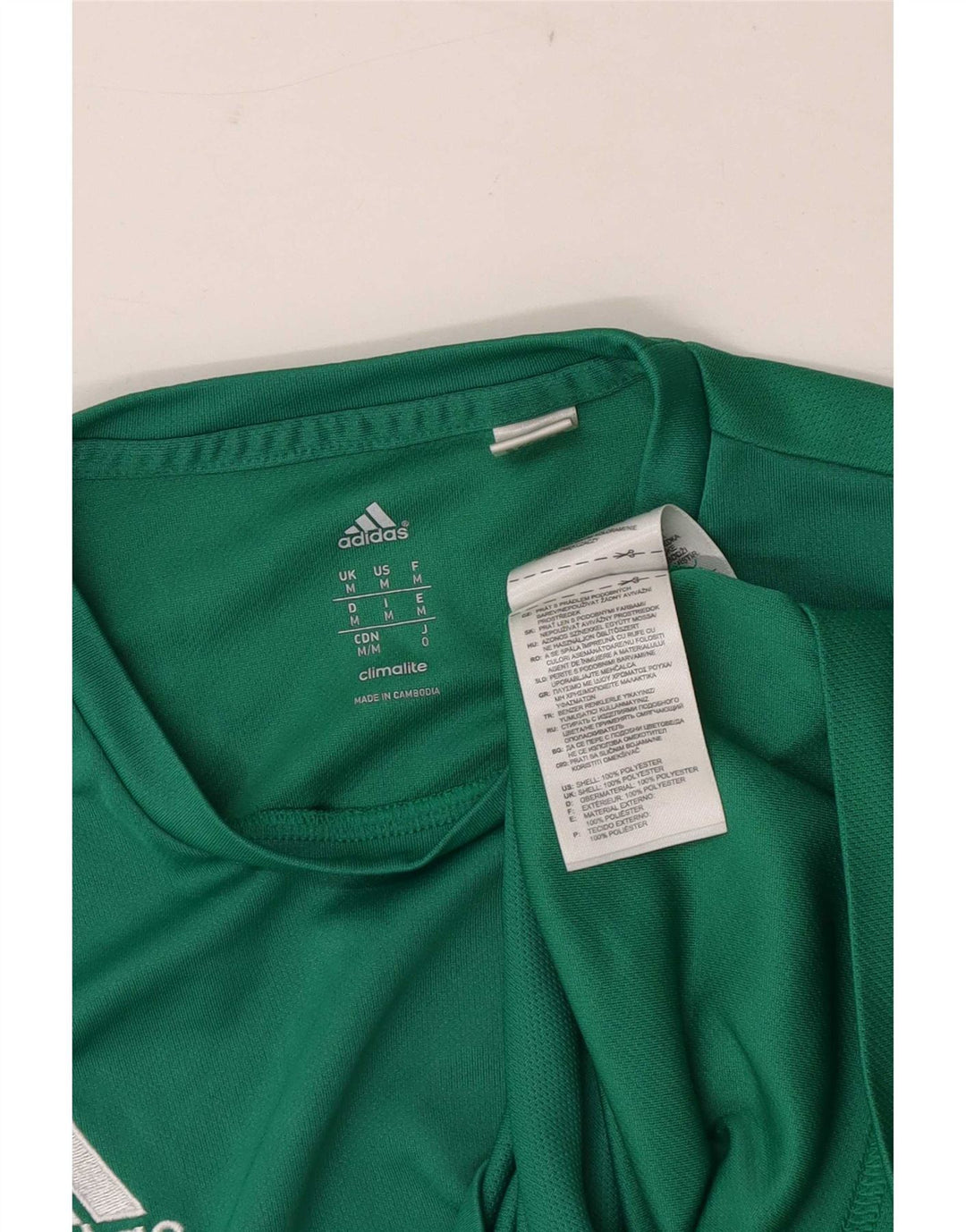 Camiseta Adidas Masculina Climalite Top Verde Médio Poliéster