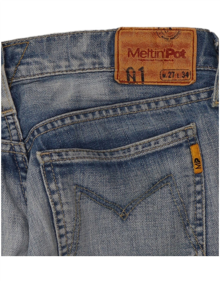 Meltin' Pot feminino bootcut jeans W27 L32 algodão azul