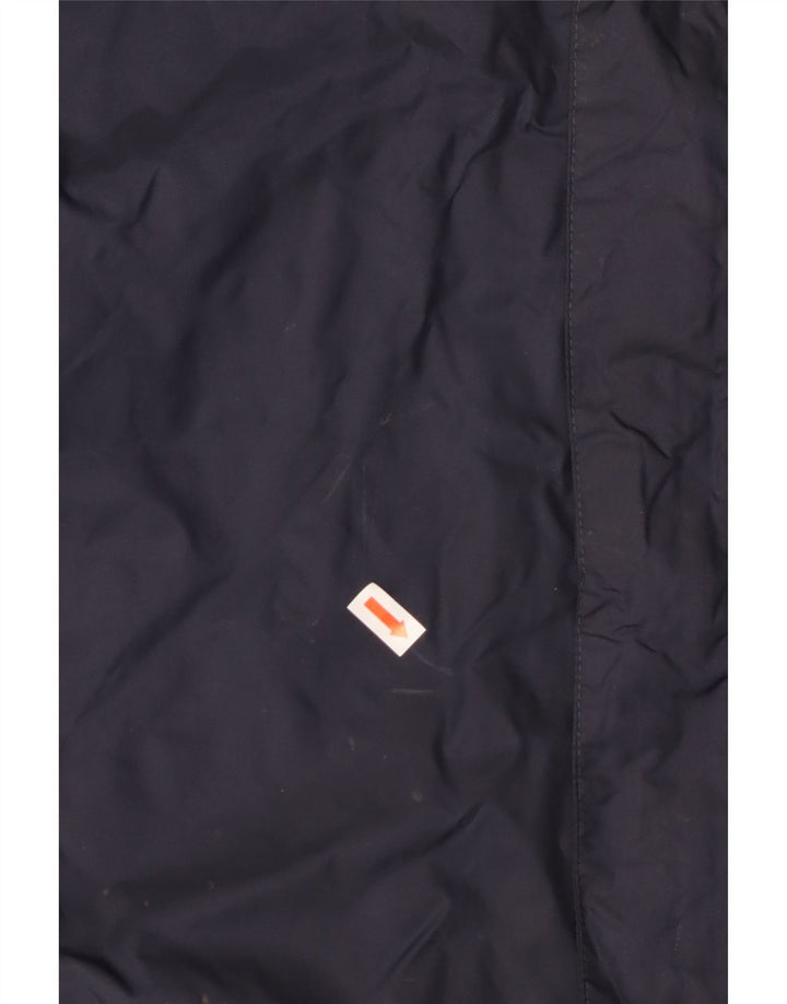 Jaqueta corta-vento masculina Adidas com capuz UK 42 XL azul marinho poliéster