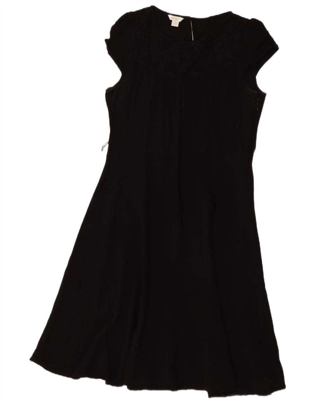 Vestido feminino MONSOON A-Line UK 18 XL algodão preto