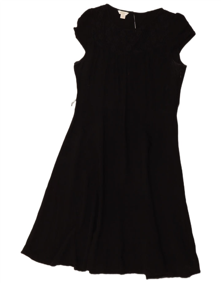 Vestido feminino MONSOON A-Line UK 18 XL algodão preto
