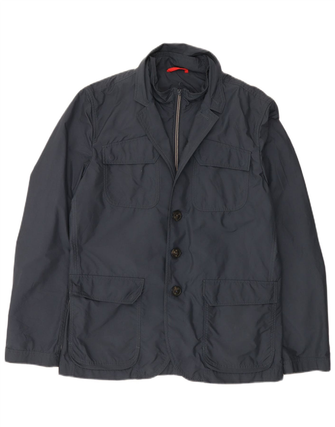 Jaqueta utilitária masculina Fay UK 38 algodão azul marinho médio