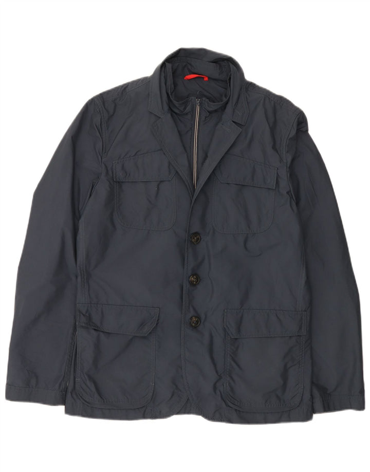 Jaqueta utilitária masculina Fay UK 38 algodão azul marinho médio
