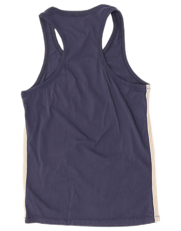 Trussardi Womens Graphic Vest Top Reino Unido 14 Grande Azul Marinho