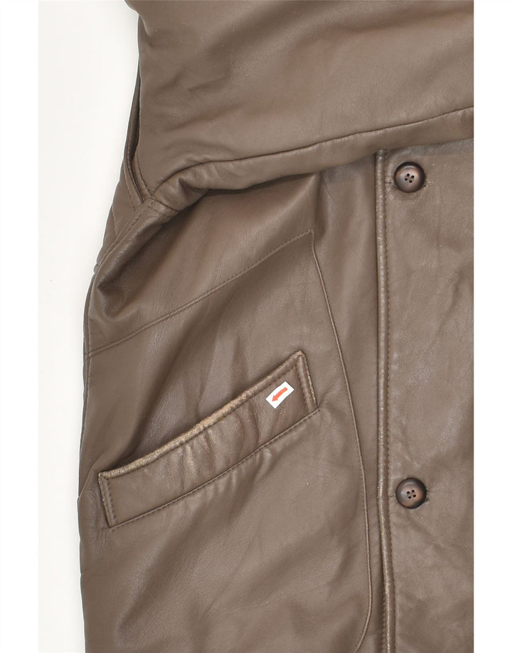 Jaqueta de couro masculina CONBIPEL IT 46 pequena couro marrom