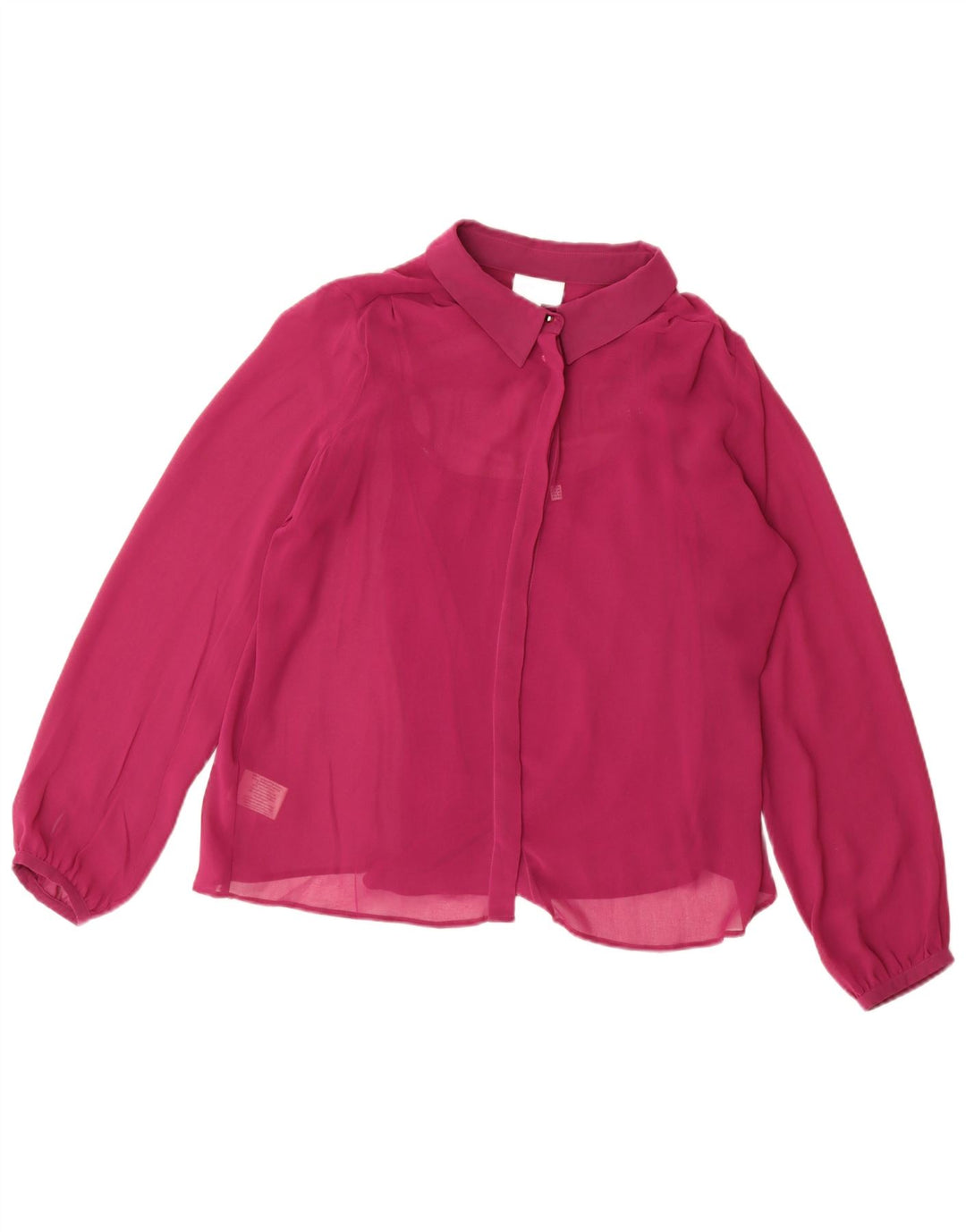 Blusa feminina Laura Ashley Reino Unido 14 grande rosa poliéster