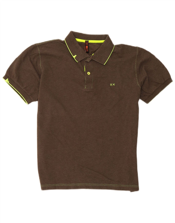 Camisa polo masculina Sun68 grande algodão marrom