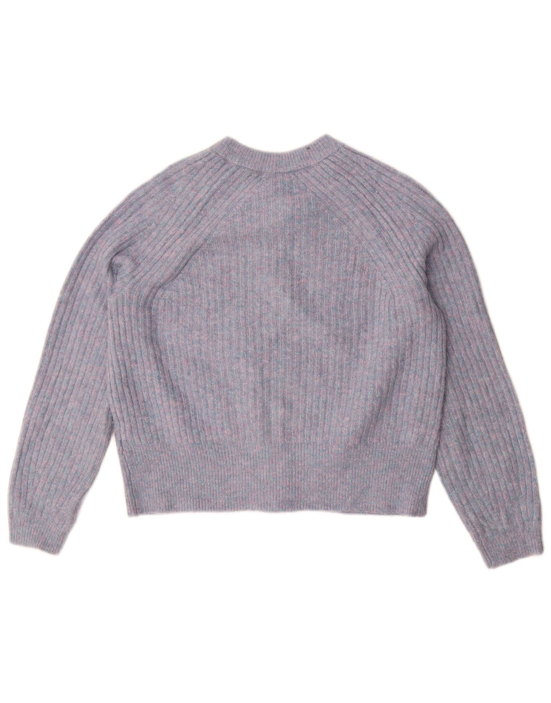 Suéter cardigã feminino Marks & Spencer Reino Unido 14 médio azul manchado