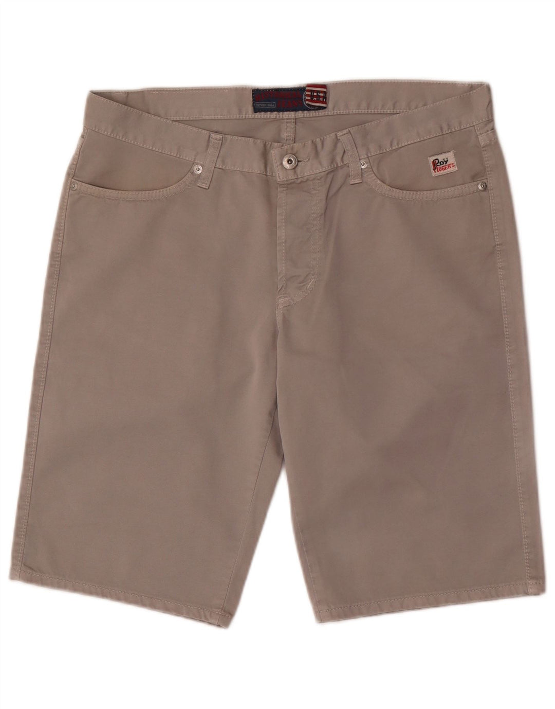 Shorts casuais masculinos Roy Rogers W32 algodão cinza médio