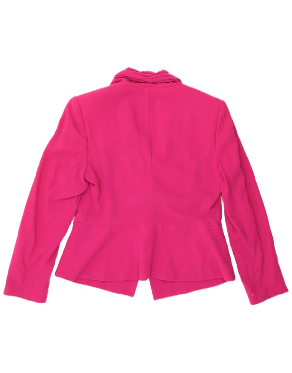 Jaqueta blazer feminina Elegance UK 14 lã rosa médio