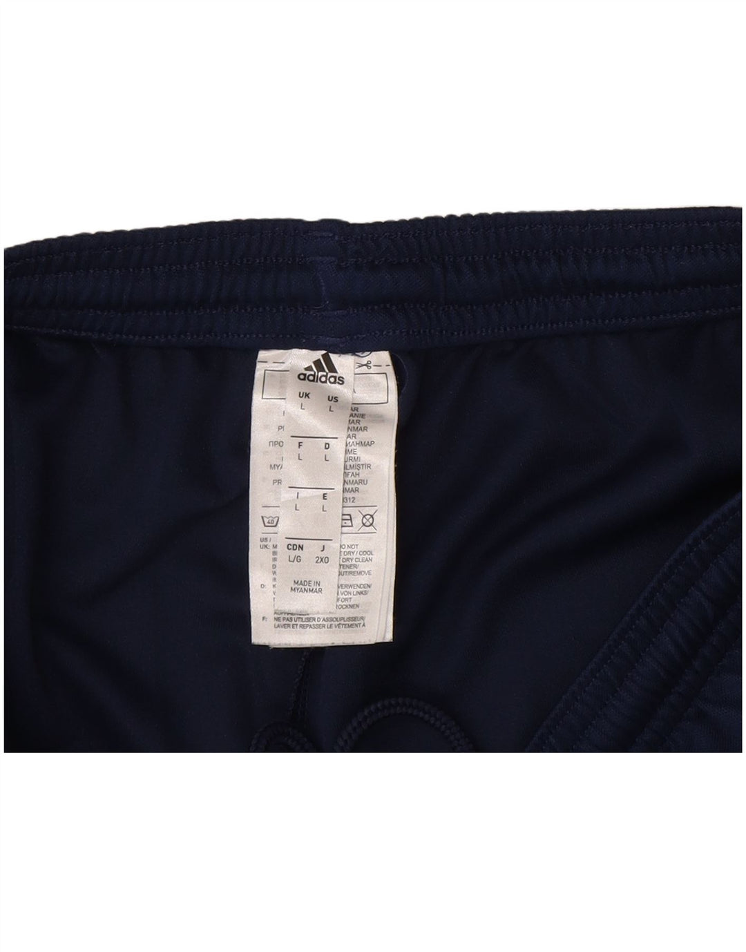Shorts esportivos masculinos Adidas Aeroready grandes poliéster azul marinho