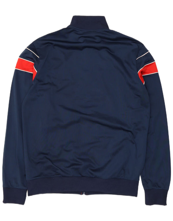 Diadora Mens Tracksuit Top Jacket 3XL Azul Marinho Colourblock Poliéster