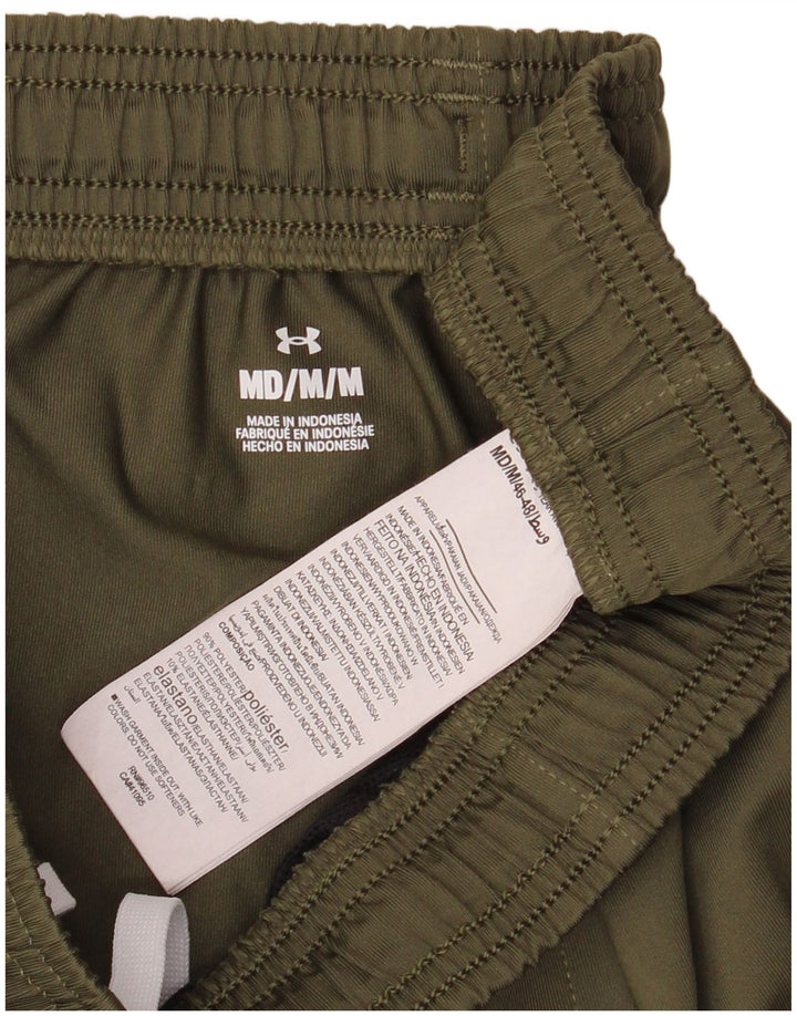 Calça de treino masculina Under Armour poliéster cáqui médio