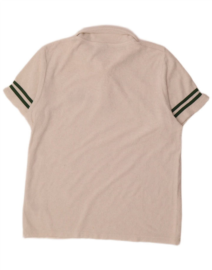 Camisa polo masculina de veludo Ellesse grande algodão branco