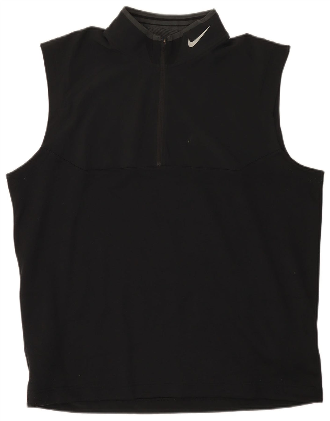 Colete Nike Masculino Dri Fit Zip Neck Top Grande Poliéster Preto