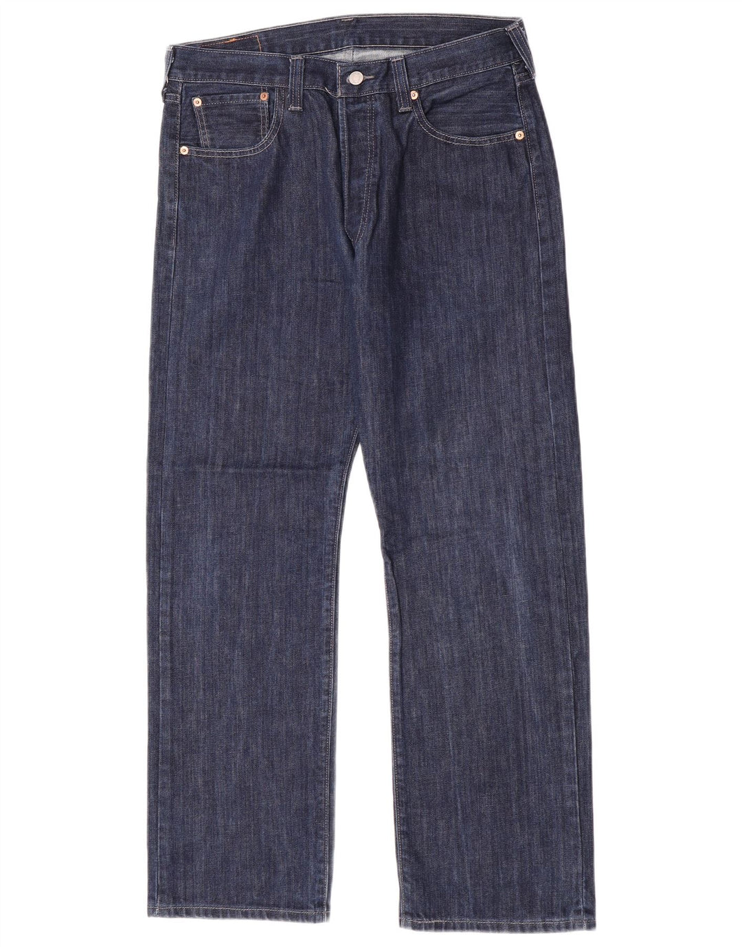 Levi's Masculino 501 Straight Jeans W36 L30 Azul Marinho Algodão