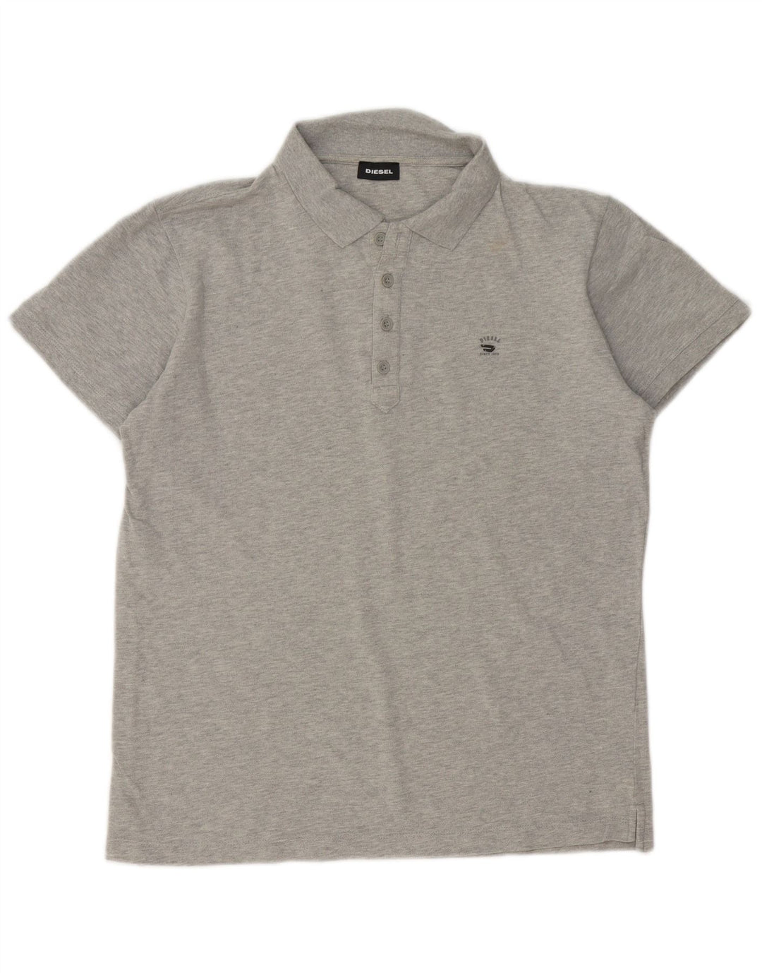 Camisa polo masculina Diesel grande algodão cinza