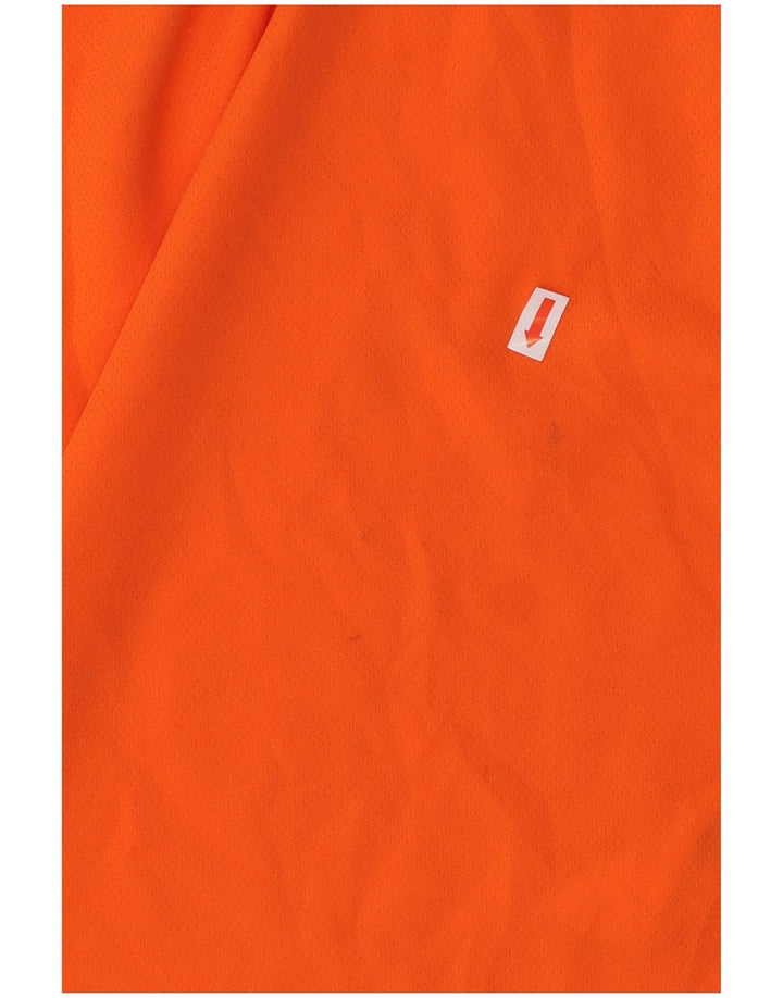 Camiseta masculina PUMA Top médio laranja colorblock poliéster
