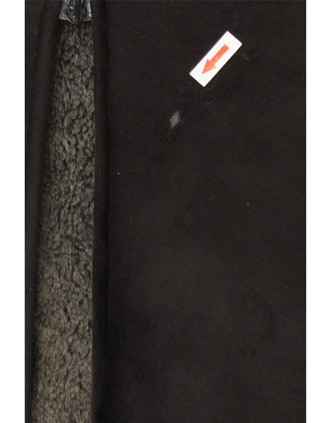 Sobretudo Sherpa feminino vintage IT 40 pequeno preto