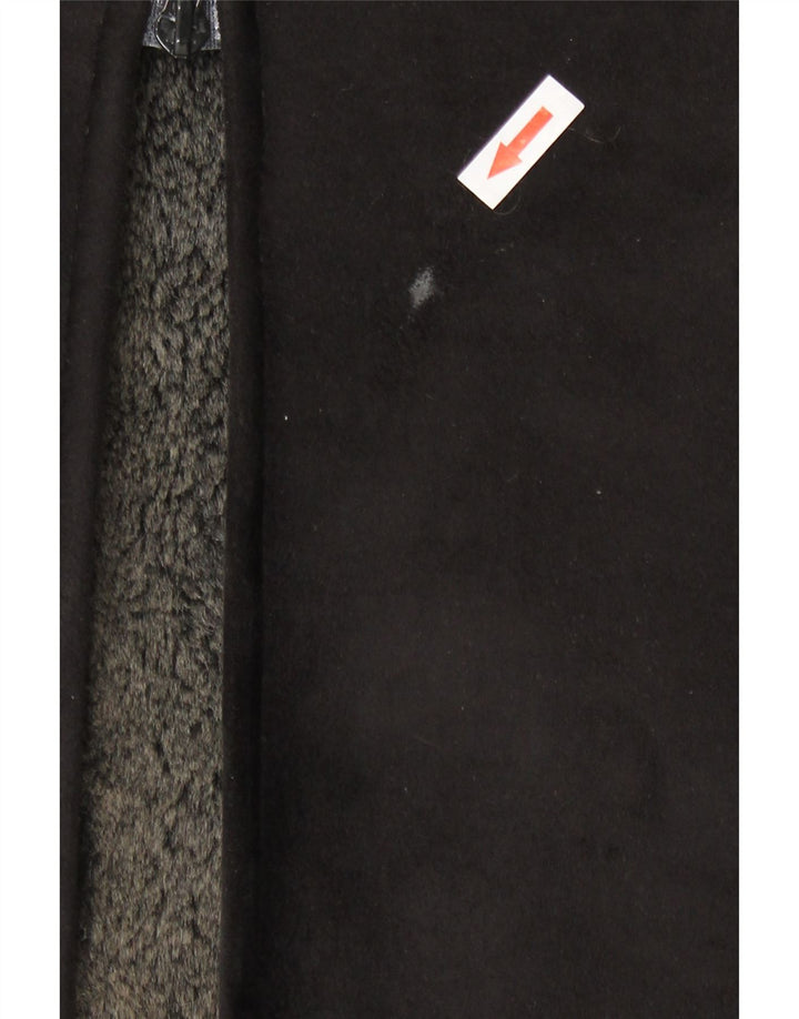 Sobretudo Sherpa feminino vintage IT 40 pequeno preto
