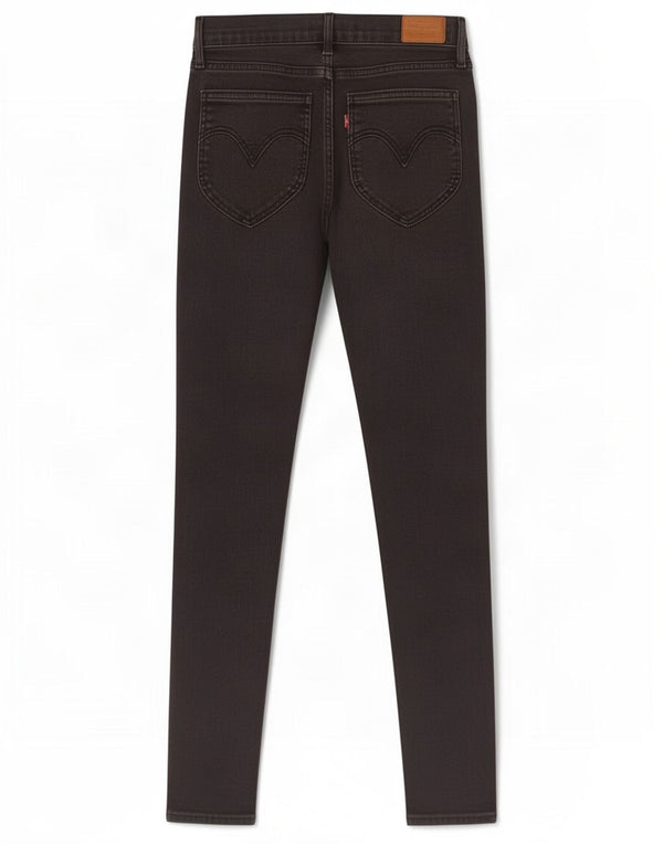 Levi's Womens Retro High Rise Skinny Jeans W29 L28 Black Cotton