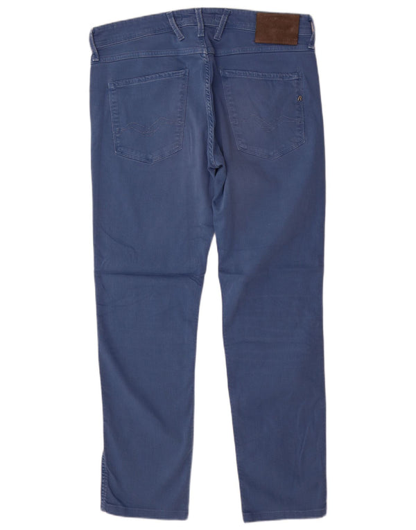 Replay Masculino Anbass Slim Jeans W34 L29 Azul Algodão