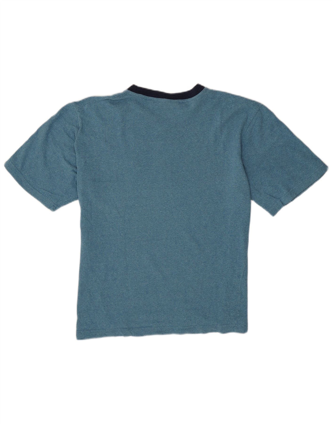 Camiseta masculina Asics Top médio azul manchado de algodão