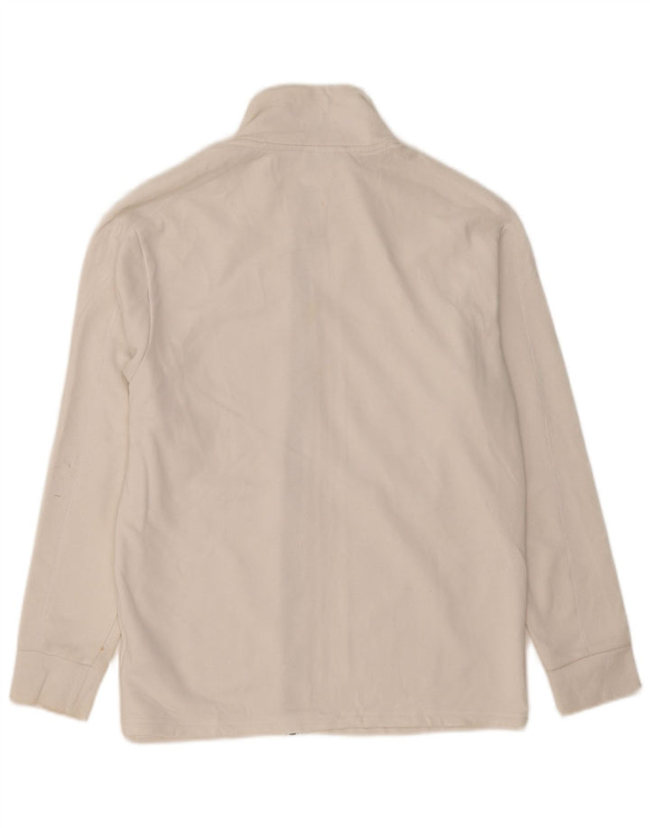 ADIDAS Womens Tracksuit Top Jacket UK 16/18 Grande Algodão Branco