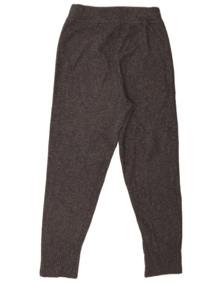 Calça de treino feminina Zara Joggers UK 10 pequeno poliéster cinza