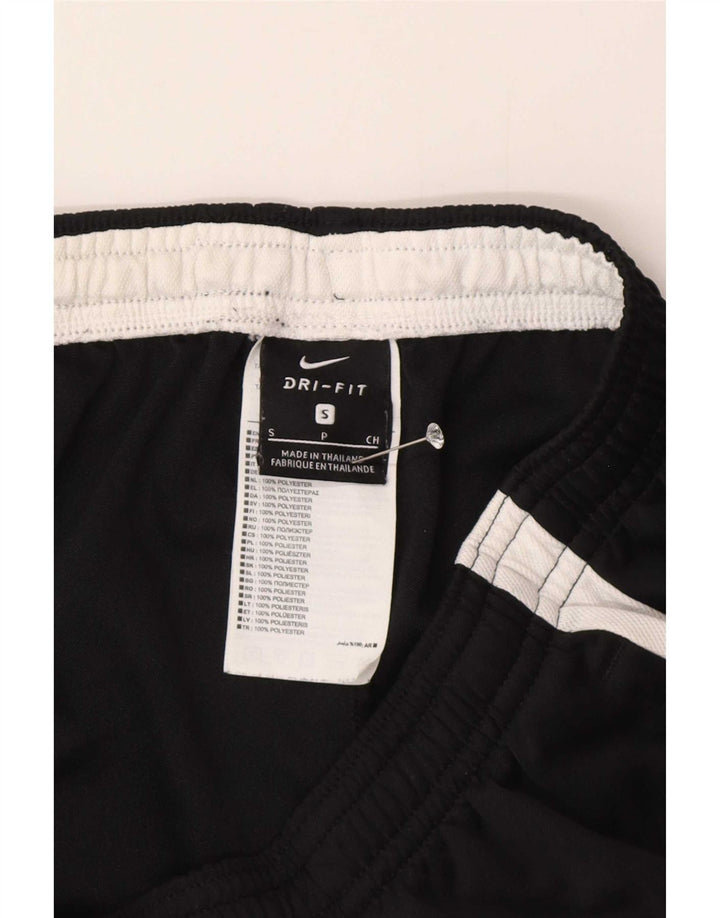Calça de treino masculina Nike Dri Fit pequena preta colorblock poliéster