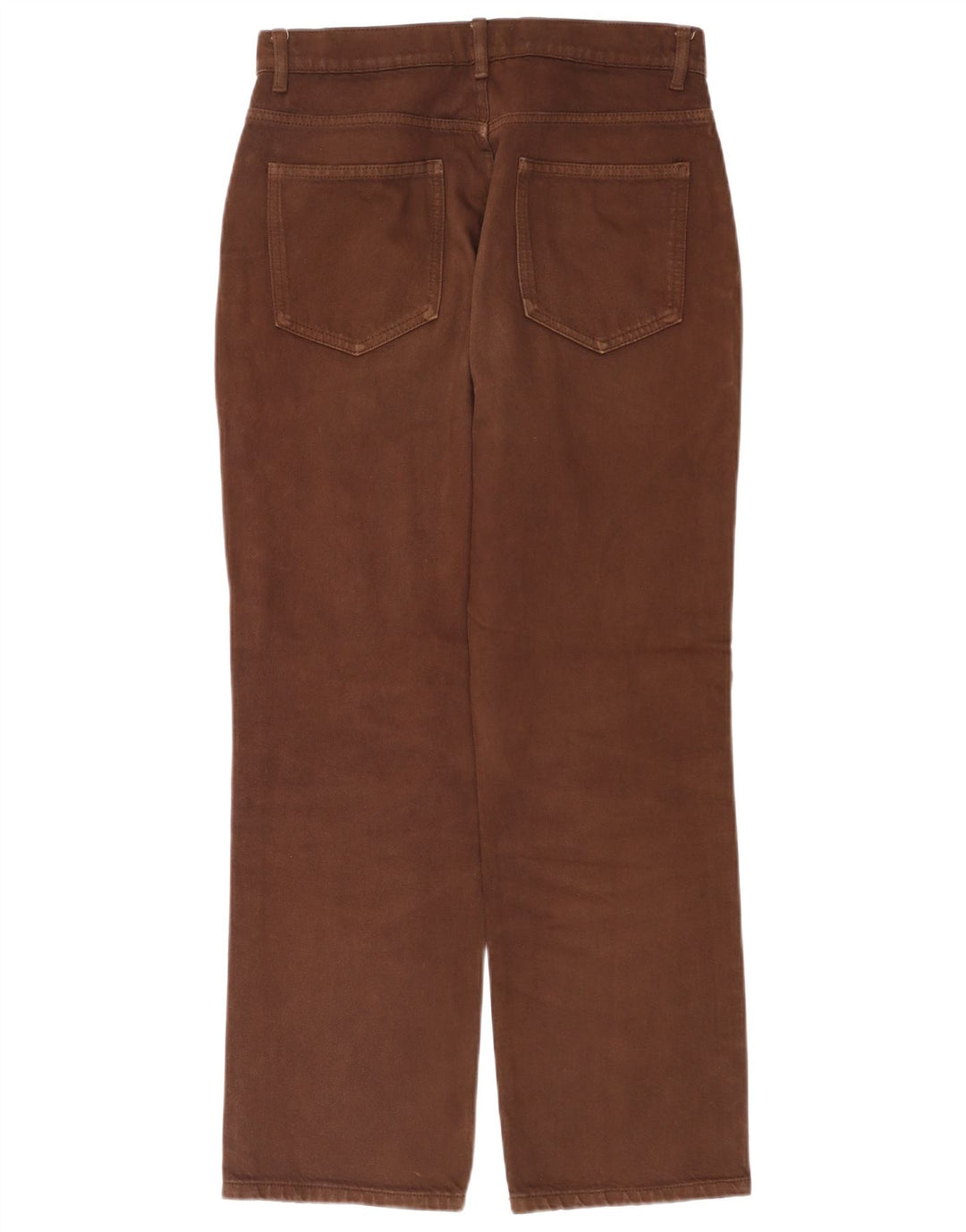 Zara Jeans feminino de cintura alta reta EU 40 médio W30 L28 marrom