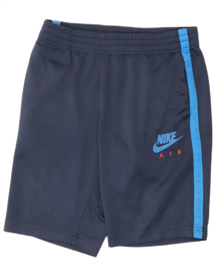 Shorts esportivos masculinos Nike médio azul marinho colorblock poliéster