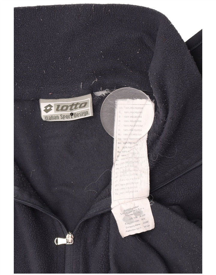 Suéter de lã masculino Lotto com zíper e gola média azul marinho poliéster