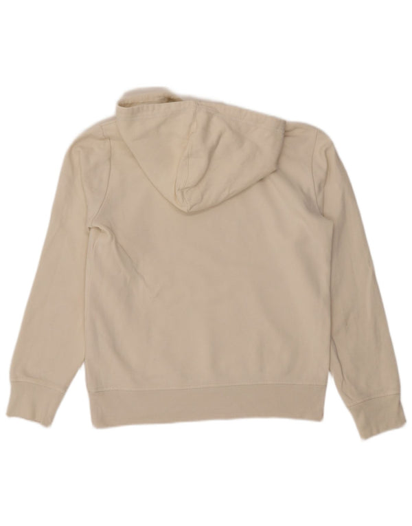 CHAMPION Suéter feminino com capuz gráfico Reino Unido 14 algodão branco médio